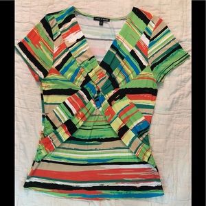 Cable & Gauge fun colorful short sleeve shirt